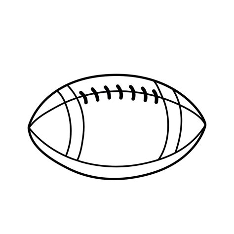 Rugby Ball outline vector icon. Doodle line sketch. Sports element 26289126 Vector Art at Vecteezy