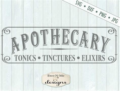 Apothecary svg - tonic tincture elixir SVG - Pharmacy svg - Apothecary Sign svg