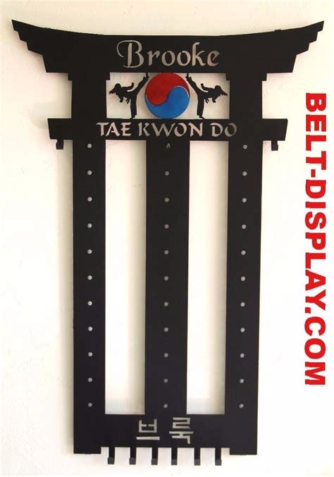 The Preferred Female Taekwondo belt display shown with her name translated to Korean, de ...