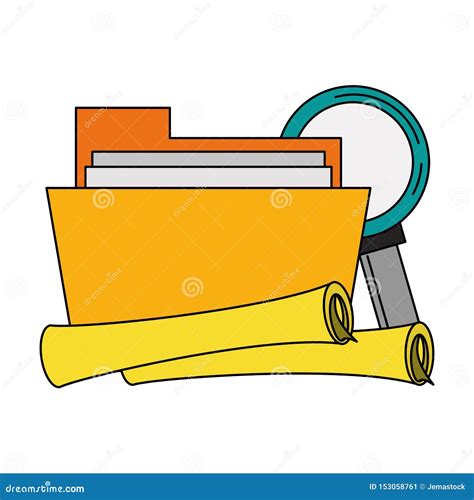 Documents Files System Archives Cartoon Stock Vector - Illustration of ...