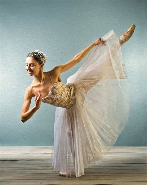 Beautiful Ballerina Dancing Isolated Stock Image - Image of clothing ...