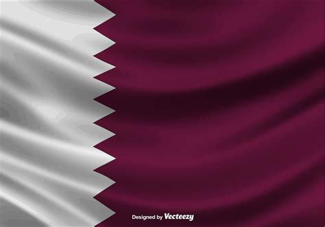 Illustration Of Qatar Flag - Vector 123698 Vector Art at Vecteezy