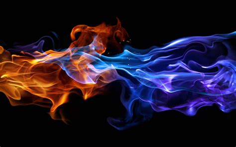 Download wallpapers blue fire, 4k, fire flames, burn, fire, darkness ...