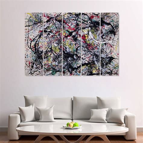 Jackson Pollock Convergence Canvas Wall Art Print. High Quality Free ...