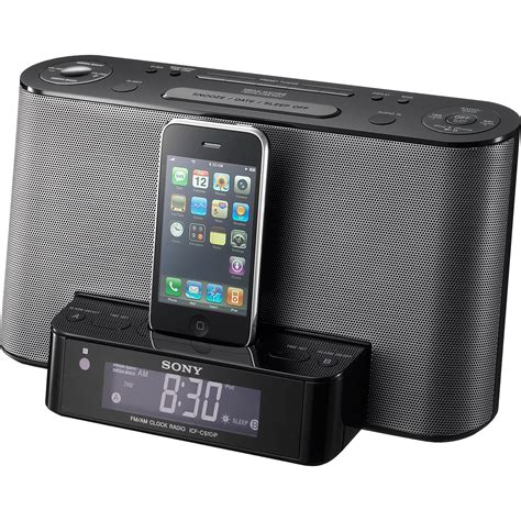 Sony ICF-CS10iPBLK iPod + iPhone Speaker Dock/Clock ICFCS10IPBLK