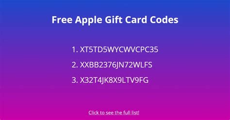 35+ Free Apple Gift Card Codes - Followchain