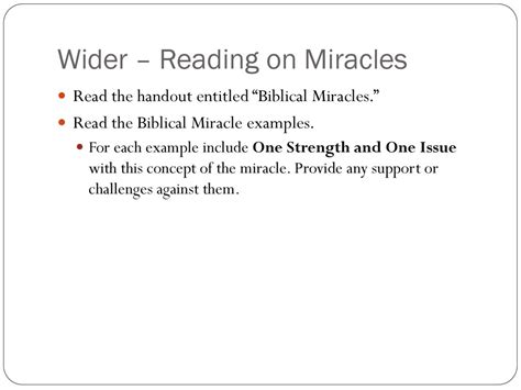 Miracles (Part 4): Answers to Hume And Biblical Concepts of Miracles - ppt download