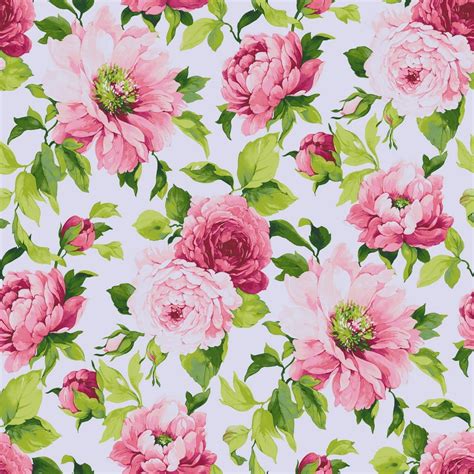 Waverly Inspirations 100% Cotton Duck 45" Width Large Floral Pink Color Sewing Fabric by the ...