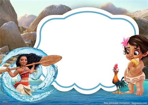 FREE Printable Moana with Photos Birthday Invitations | FREE Printable ...