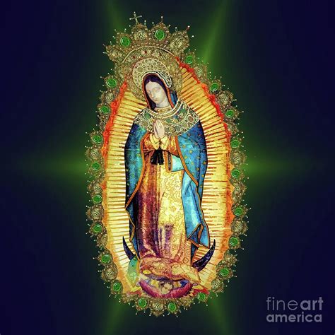 Our Lady of Guadalupe Mexican Virgin Mary Aztec Mexico Mixed Media by ...