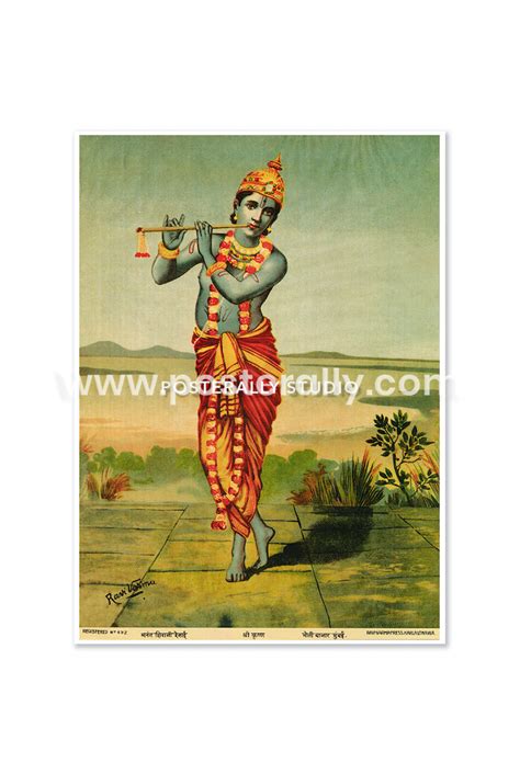 Shri Krishna by Raja Ravi Varma - Buy Raja Ravi Varma Prints online by Posterally Studio