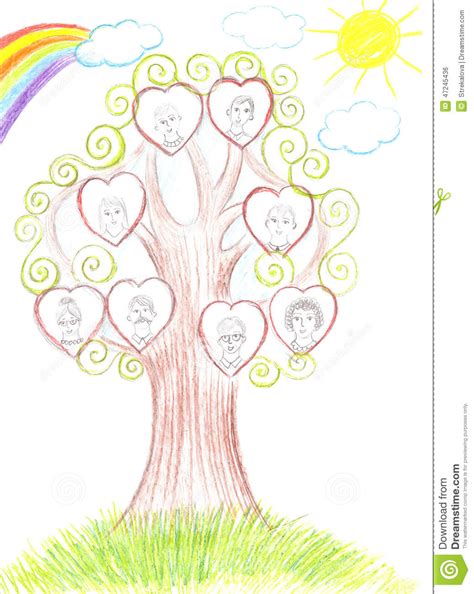 Family Tree Picture Drawing