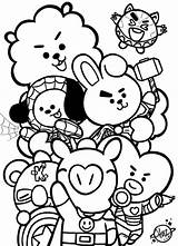 BT21 Coloring Pages  Free Printable For Kids sketch template
