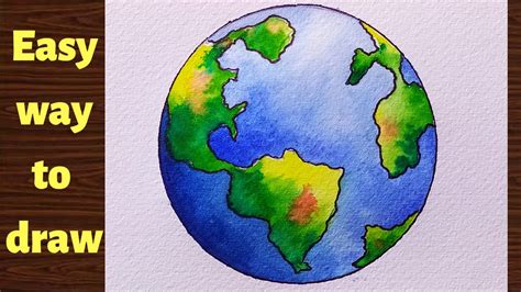 How To Draw Planet Earth Step By Step at Drawing Tutorials