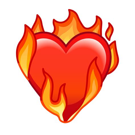 Heart in fire Large size icon for emoji smile 19816461 Vector Art at Vecteezy