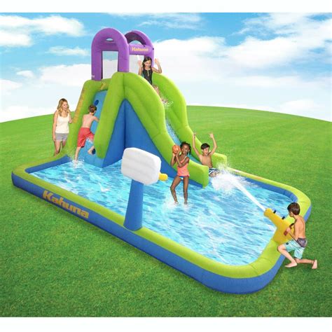 Inflatable Outdoor Kiddie Pool Slide Water Park Kids Backyard Patio Play Centre #HomeDealsMarket ...