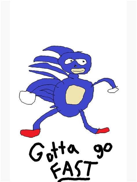 "Sanic- Gotta Go Fast" Greeting Card for Sale by Zaneriss | Redbubble