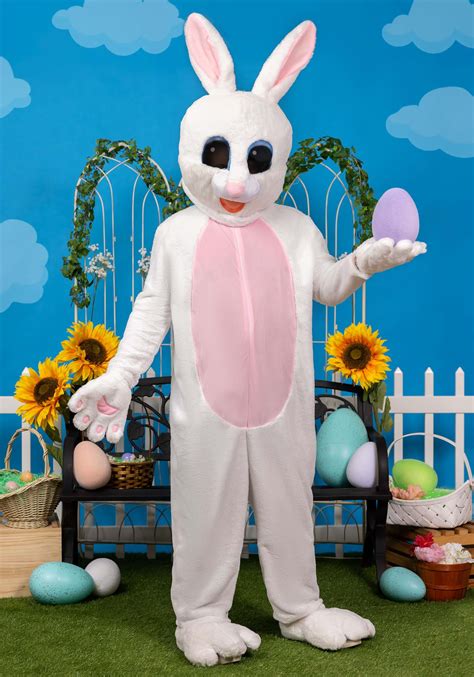 Plus Size Mascot Easter Bunny Costume for Adults