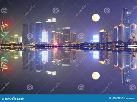 Qingdao skyline China stock image. Image of city, panorama - 120827857