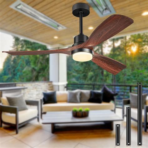 Ceiling Fans with Lights and Remote, 52 Inch Outdoor Ceiling Fan for ...