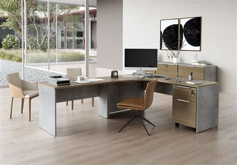 Broome Latte Walnut Left Corner Desk Set | Las Vegas Furniture Store ...