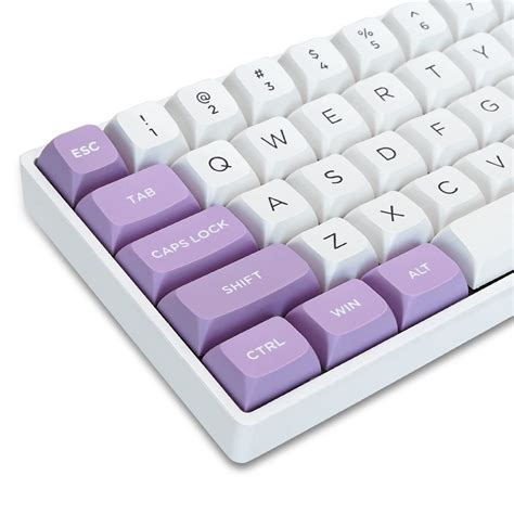 Buy 189 Keys Double White/Purple Keycaps, PBT Custom Keyboard Keycaps Full Set, XVX Profile ...