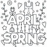 April Spring Coloring Page  Pages sketch template