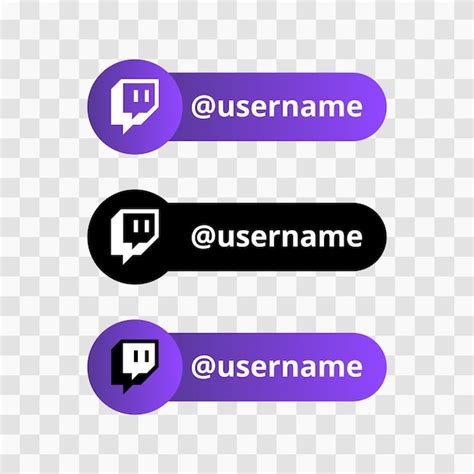 Premium Vector | Vector banner icon profile username on twitch app logo