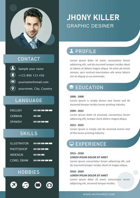 Free Resume CV Template Example Download WORD & PDF