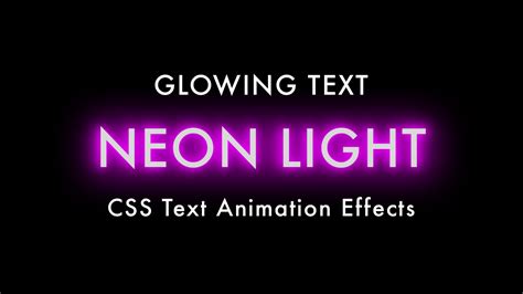 How To Create Glowing Text Animation Effects Using Html And Css - Vrogue