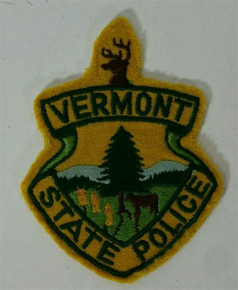 Vintage Vermont State Police Patch FELT | Police patches, Patches for ...