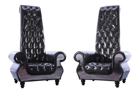 Studio 93 Throne Chair Set in Black - POHP Events - Atlanta Event Rentals