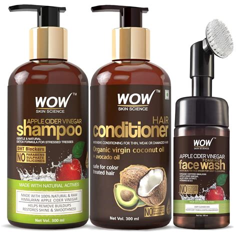 Wow Hair Care Shampoo - Apple Cider Vinegar Shampoo Coconut Oil ...