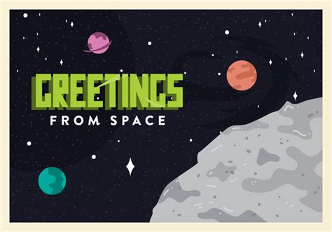 Outer Space Postcard Vector 186942 Vector Art at Vecteezy