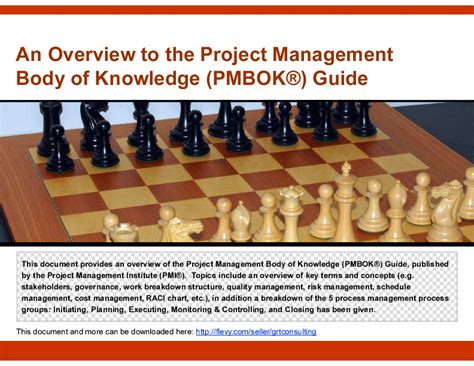 PPT: Project Management Body of Knowledge (PMBOK) Overview (45-slide ...