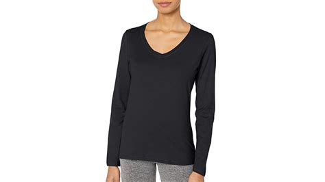 Hanes Simple V-Neck Long-Sleeve Top Is Your Key to Casual Comfort | Us ...