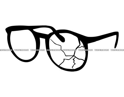 Broken Glasses SVG Broken Glasses Cut File Broken Glasses - Etsy Canada