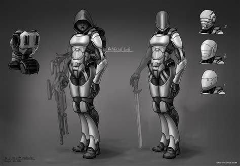 female sci-fi armour 01 by GrayM on DeviantArt