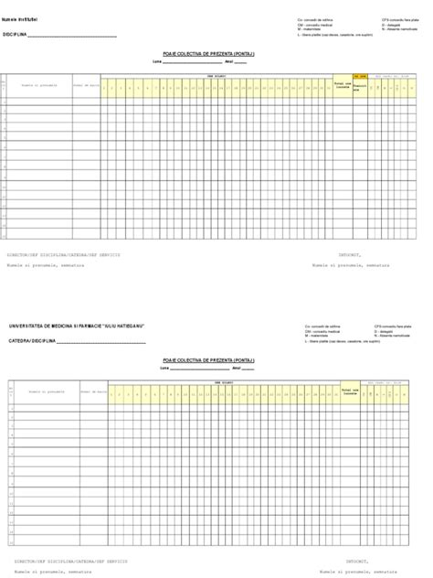 Model Pontaj Tox | PDF