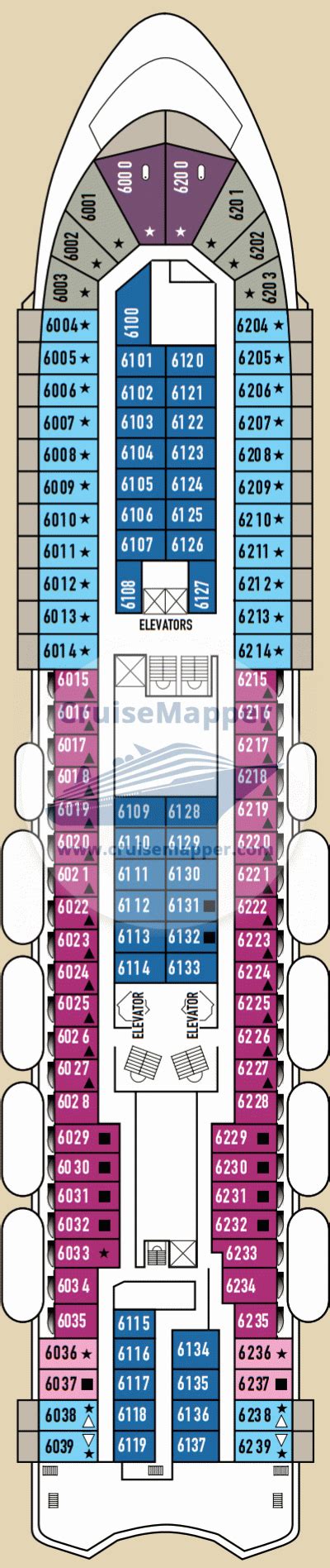 Celestyal Crystal deck 6 plan | CruiseMapper