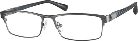 Gray Titanium Rectangle Glasses #195112 | Zenni Optical | Zenni, Glass frames for men, Eyeglasses