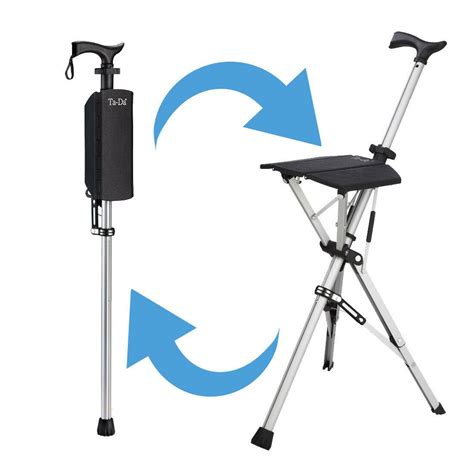 Ta-Da® Seat Stick / Chair - the walking cane that converts to a tripod chair | eBay | Walking ...