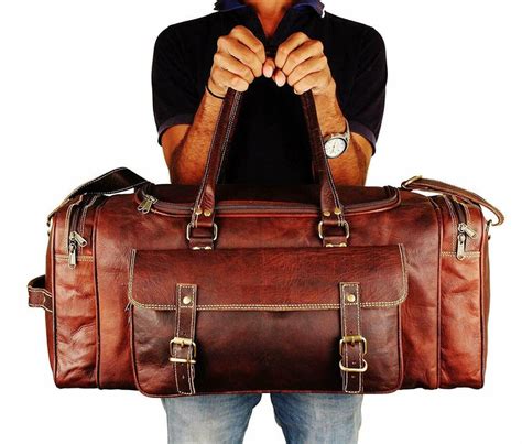 Genuine Leather Travelers Overnight Weekender Men's Duffle Bag — Classy Leather Bags