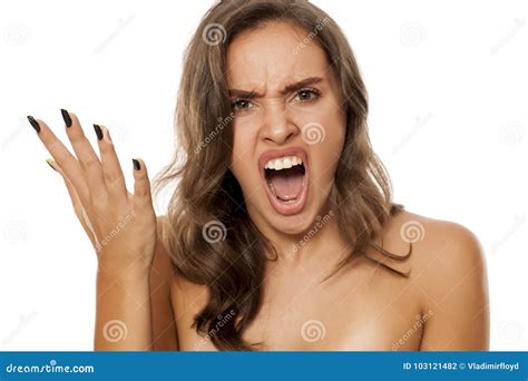 Beautiful angry woman stock photo. Image of natural - 103121482