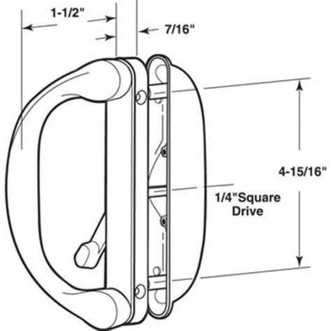 Sliding Glass Door Handle Set for Milgard Sliding Doors