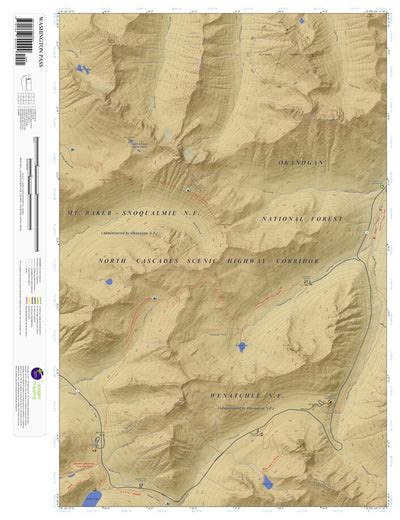 Washington Pass, Washington 7.5 Minute Topographic Map - Color ...