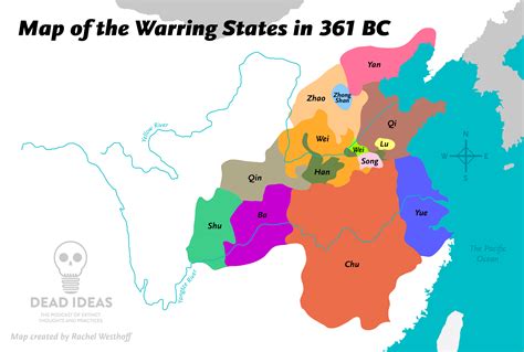 Mohism Warring States China 361 BCE map by Rachel Westhoff – Dead Ideas ...