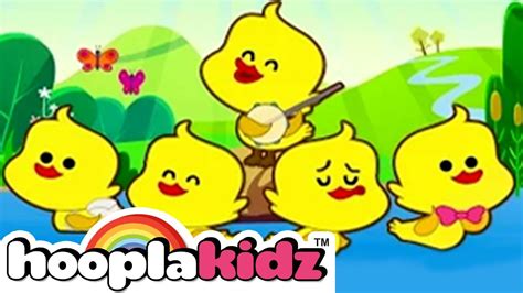 Five Little Ducks Went Swimming One Day | Nursery Rhyme | HooplaKidz ...