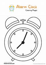 Alarm Clock Coloring Pages sketch template