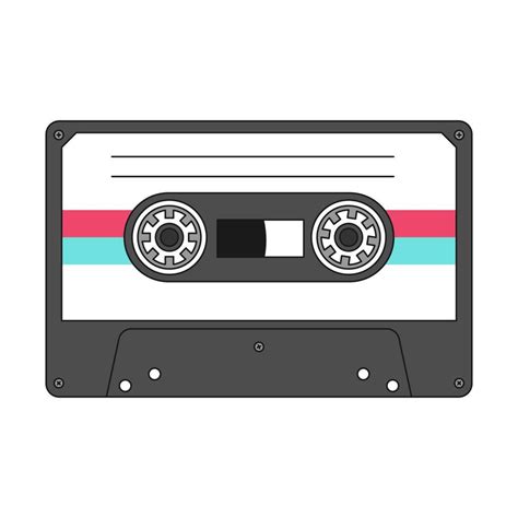 Retro vintage mixtape. Audio cassette in retro style. Mix tape is a ...